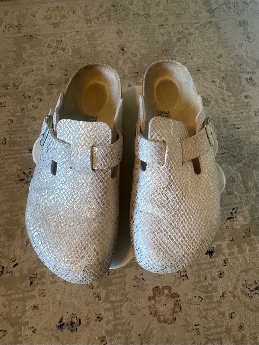 Birkenstock Boston Clog in Python Microfiber 39 EUC